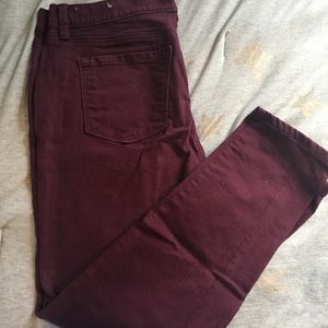 LOFT Burgundy Jeans
